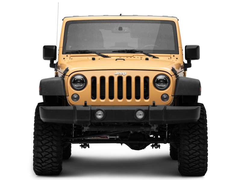 Raxiom 07-18 Jeep Wrangler JK Axial Series LED Headlights- Black Housing (Clear Lens) - J132813