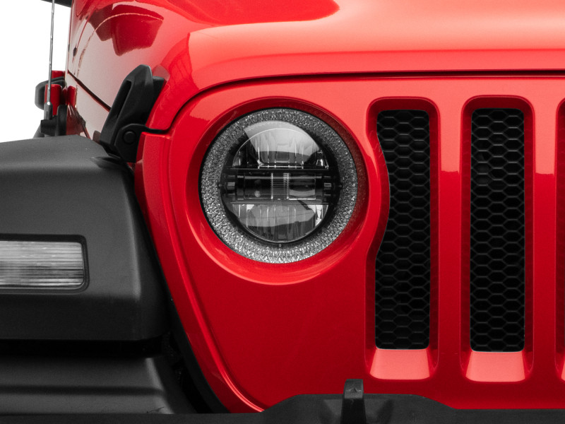 Raxiom 18-22 Jeep Wrangler JL/JT Axial Series LED Headlights- Black Housing (Clear Lens) - J133763