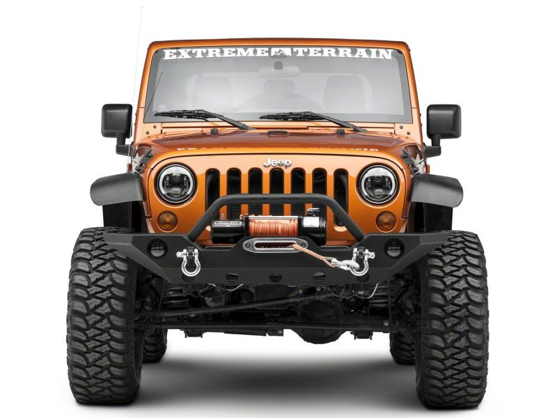 Raxiom 97-18 Jeep Wrangler TJ & JK 6-LED Headlights w/ Partial Halo- Blk Housing (Clear Lens) - J135442