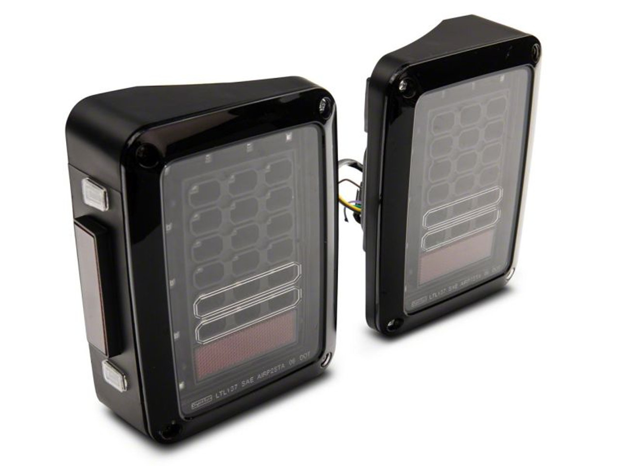 Raxiom 07-18 Jeep Wrangler JK Axial Series LED Tail Lights- Blk Housing (Clear Lens) - J141585