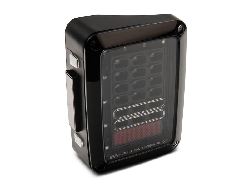 Raxiom 07-18 Jeep Wrangler JK Axial Series LED Tail Lights- Blk Housing (Clear Lens) - J141585