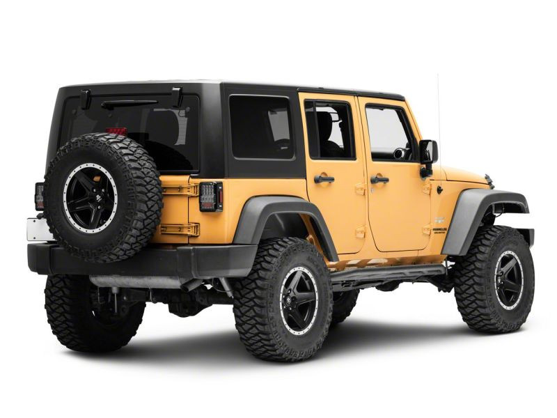 Raxiom 07-18 Jeep Wrangler JK Axial Series Lux LED Tail Lights- Blk Housing (Clear Lens) - J141596