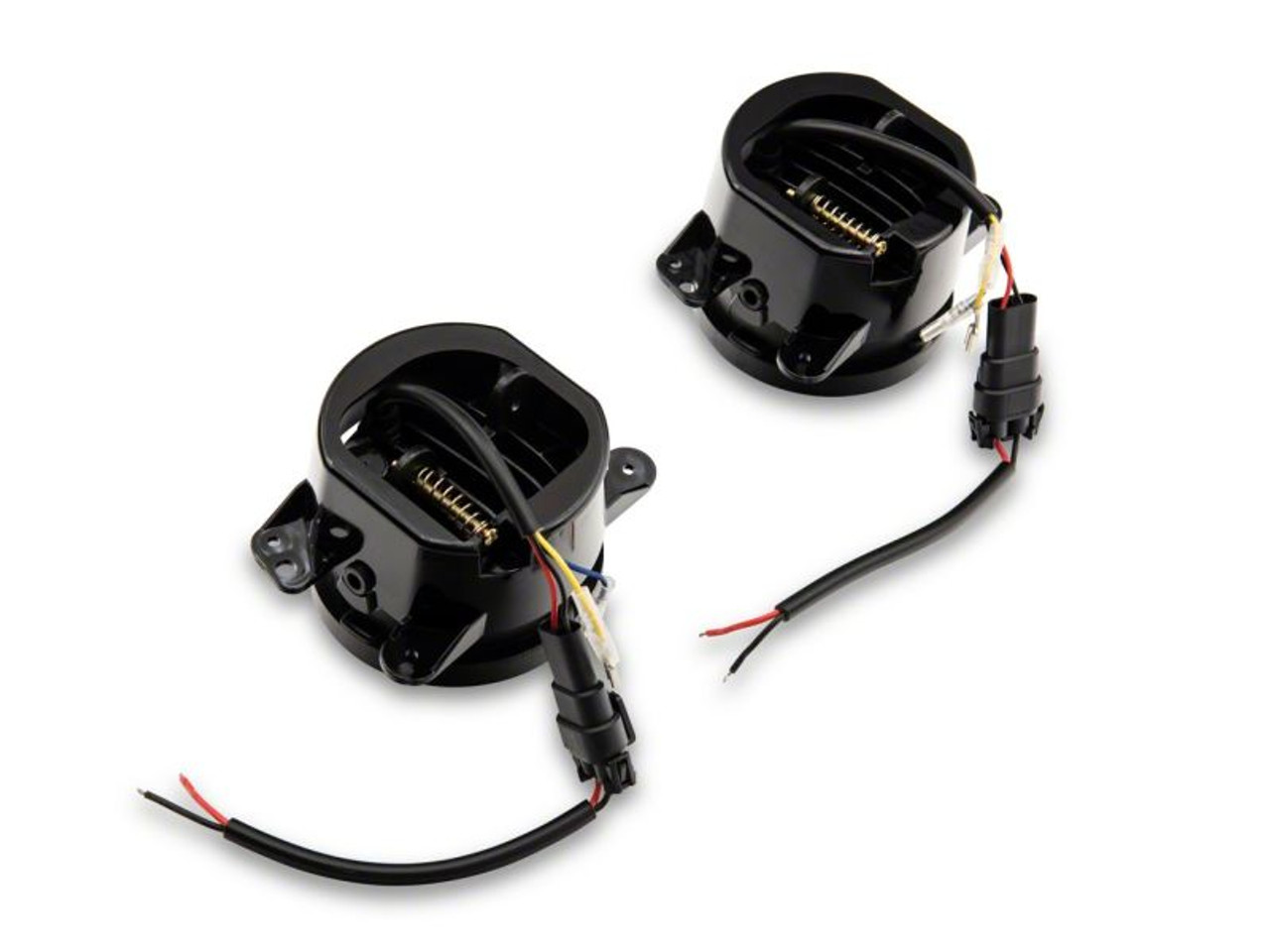 Raxiom 07-18 Jeep Wrangler JK Axial Series Halo LED Fog Lights- Amber - J141994