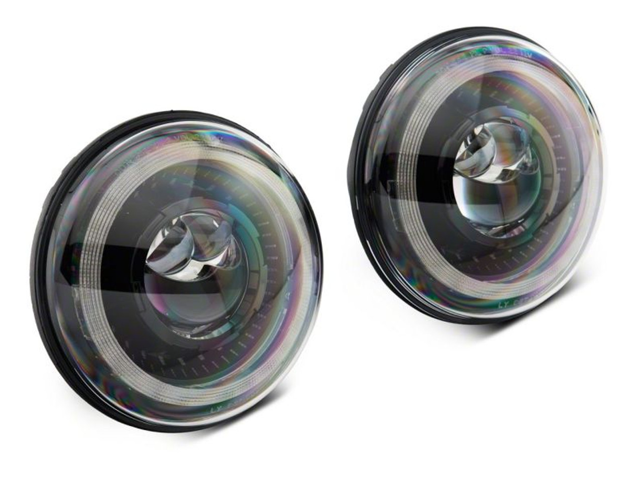 Raxiom 07-18 Jeep Wrangler JK Axial Series 7-In Dragon Eye LED Headlights- Blk Housing (Clear Lens) - J167194