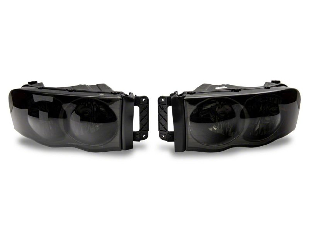 Raxiom 02-05 Dodge RAM 1500 Axial Series OEM Style Rep Headlights- Chrome Housing- Smoked Lens - R118009