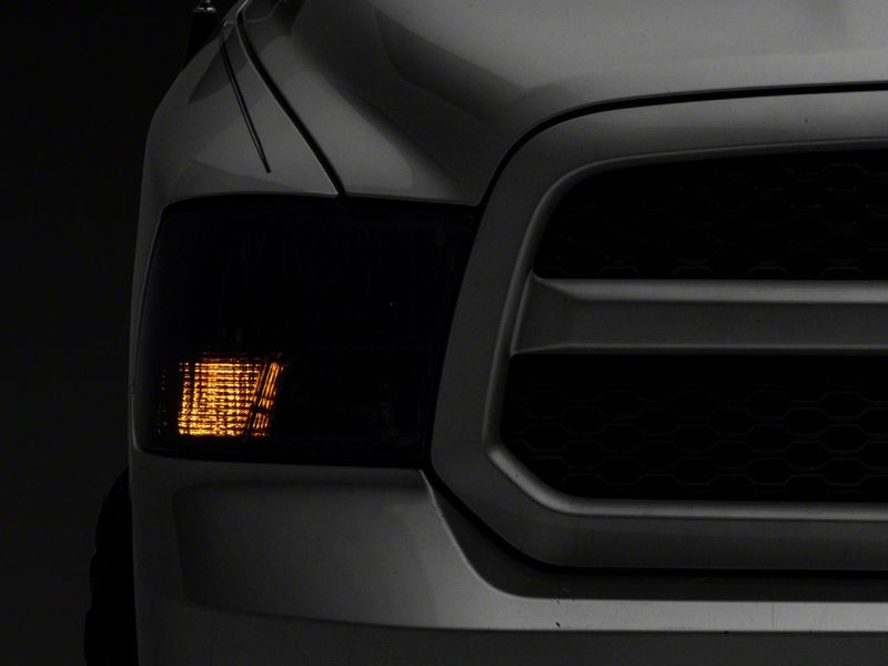 Raxiom 09-18 Dodge RAM 1500 Axial OEM Rep Headlights w/ Dual Bulb- Chrome Housing (Smoked Lens ) - R118021