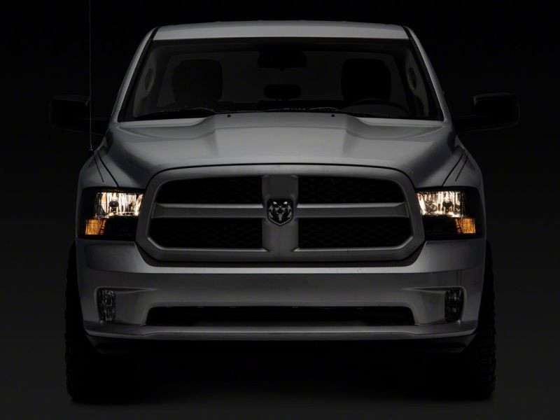 Raxiom 09-18 Dodge RAM 1500 Axial OEM Rep Headlights w/ Dual Bulb- Chrome Housing (Smoked Lens ) - R118021