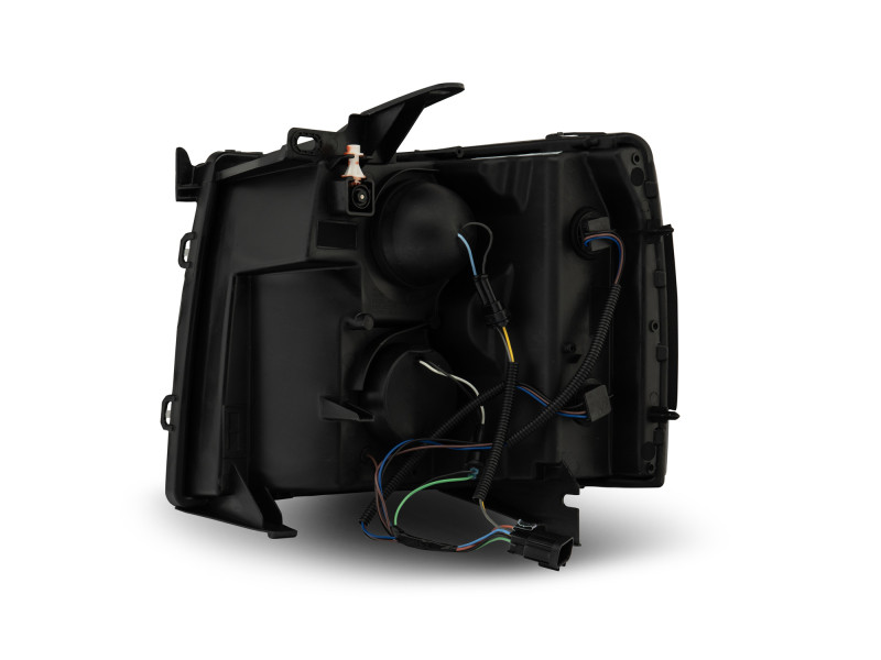 Raxiom 07-13 Silverado 1500 Super White LED Halo Projector Headlights- Black Housing (Clear Lens) - S112717