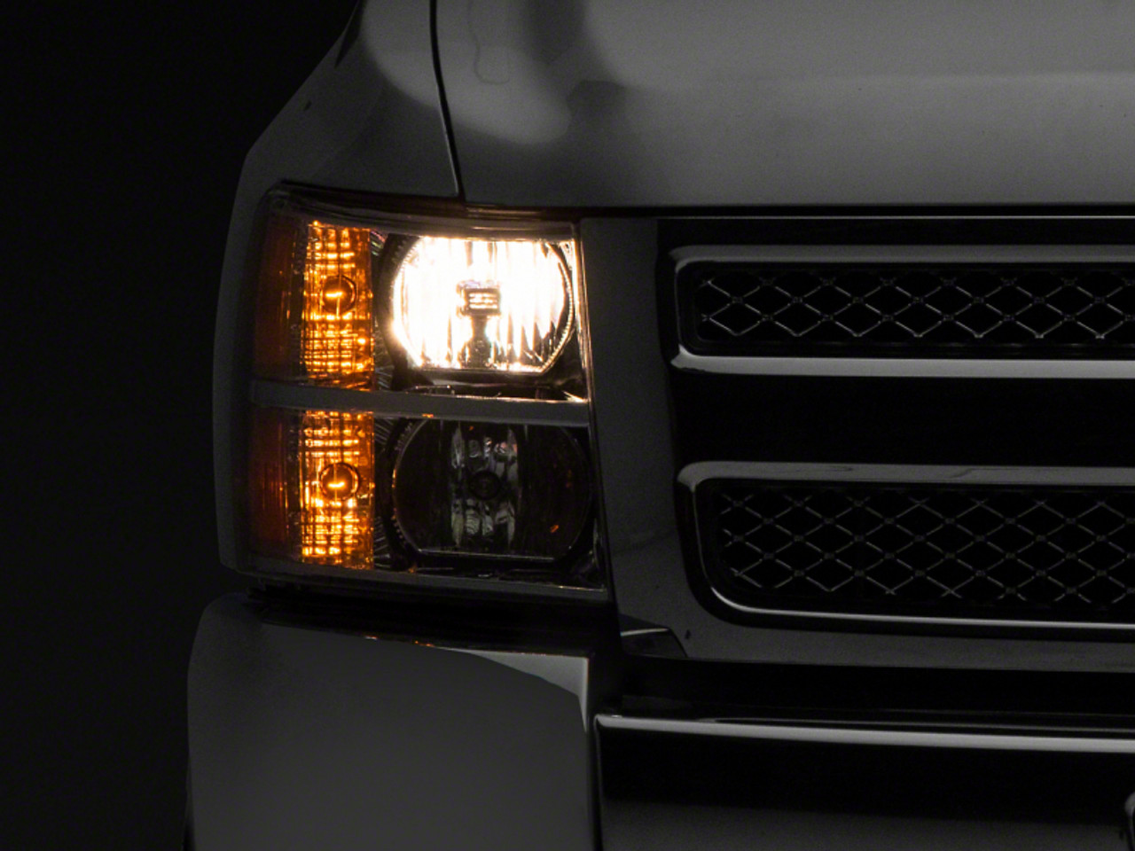Raxiom 07-14 Chevrolet Silverado 1500 Axial OEM Rep Headlights- Chrome Housing (Clear Lens) - S122323
