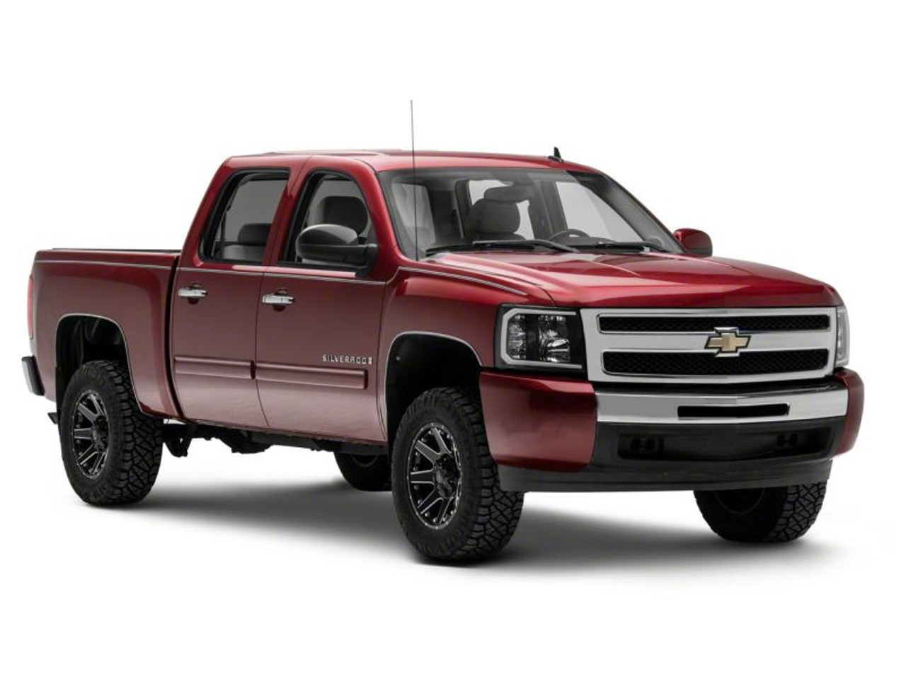 Raxiom 07-13 Chevrolet Silverado 1500 Axial Series Headlights w/ LED Bar- Blk Housing (Clear Lens) - S138003