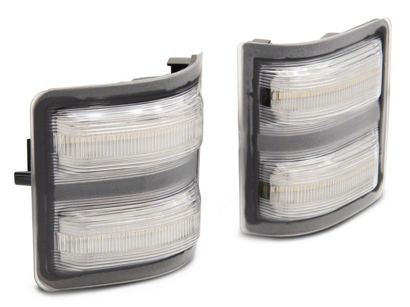 Raxiom 11-16 Ford F-250/F-350 Super Duty Axial Series LED Switchback Side Mirror Marker Lamps- Clear - SD18246