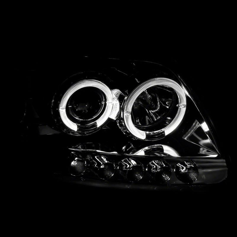 Raxiom 97-03 Ford F-150 LED Halo Projector Headlights- Chrome Housing (Clear Lens) - T542860
