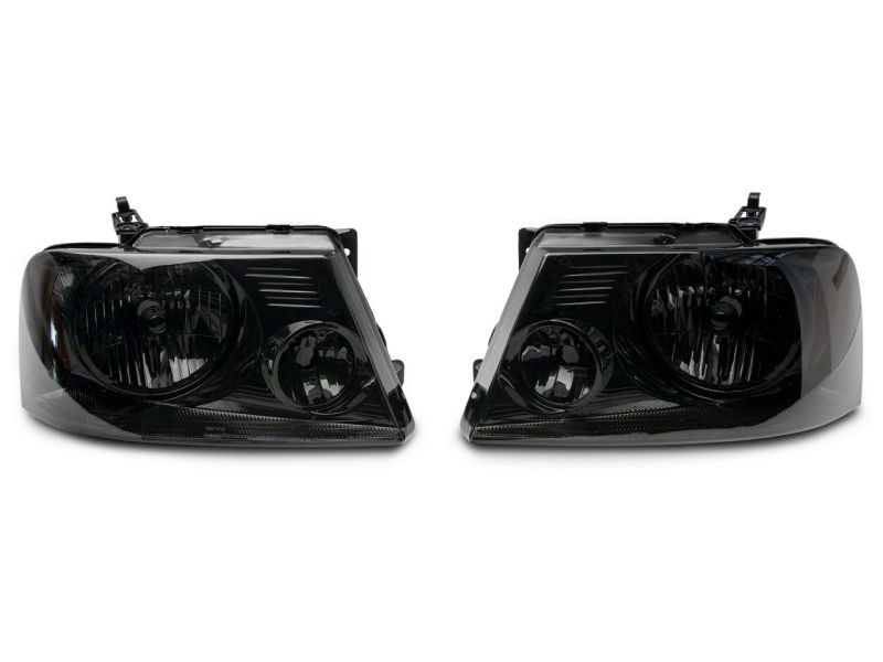 Raxiom 04-08 Ford F-150 Axial Series OEM Style Replacement Headlights- Chrome Housing- Smoked Lens - T551342