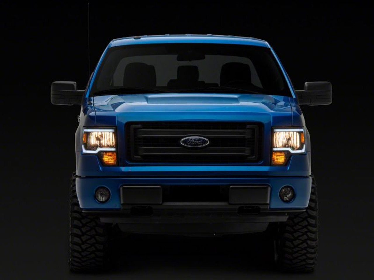 Raxiom 09-14 Ford F-150 Axial Series Headlight w/ SEQL LED Bar- Blk Housing (Clear Lens) - T566368