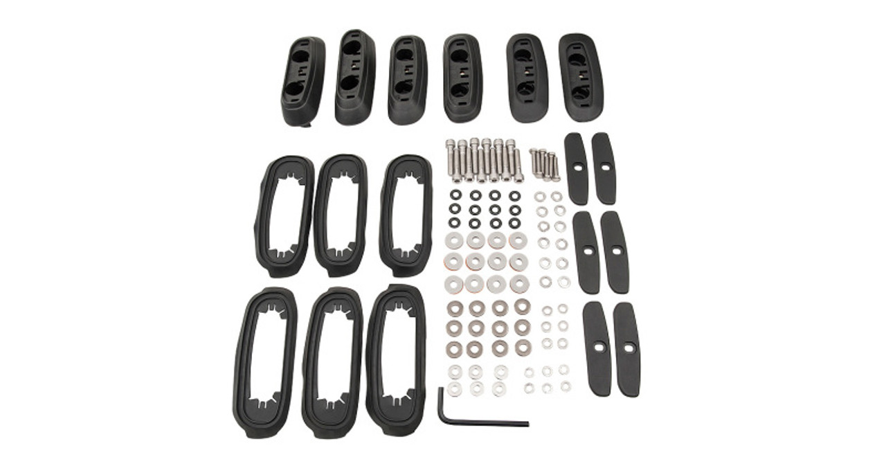 Rhino-Rack 08-21 Toyota Land Cruiser RCP Base Kit (200 Series) - 6 pcs - RCP17-BK