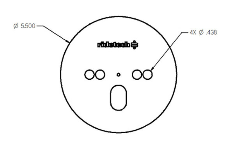 Ridetech Airspring Pattern Plate Centered - 90000026