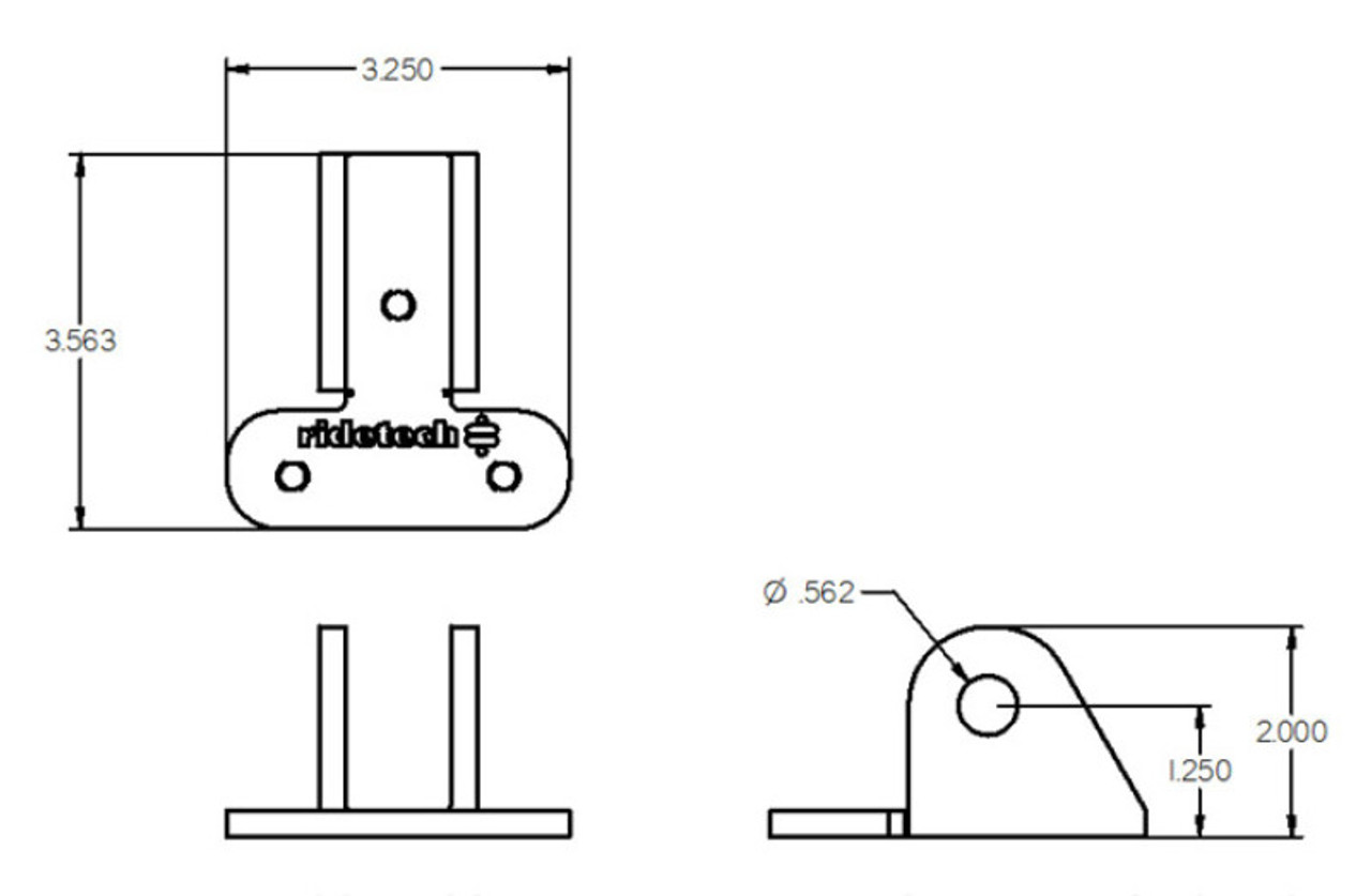 Ridetech Bracket to Mount C4 Corvette ShockWave Lower Control Arm - 90000287