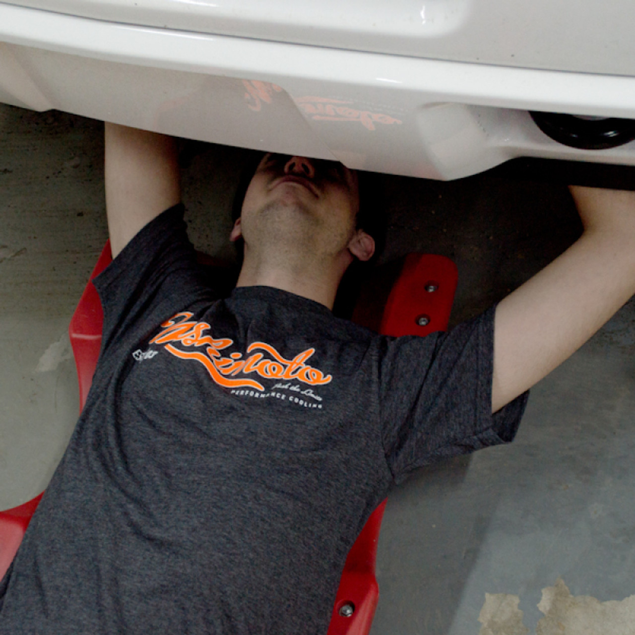 Mishimoto Mens Athletic Script Gray T-Shirt - Small - MMAPL-SCRIPT-GYS