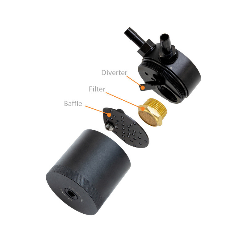 Mishimoto 2013+ Cadillac ATS 2.0T Baffled Oil Catch Can Kit - Black - MMBCC-ATS4-13SBE