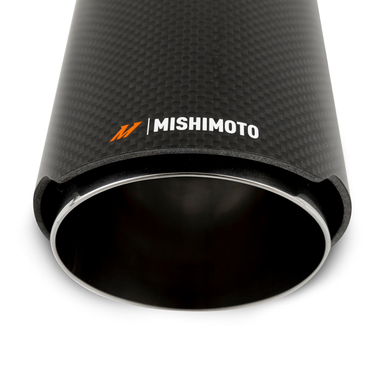 Mishimoto Carbon Fiber Muffler Tip 3in Inlet 4in Outlet Polished - MMEXH-TIP-CF3P