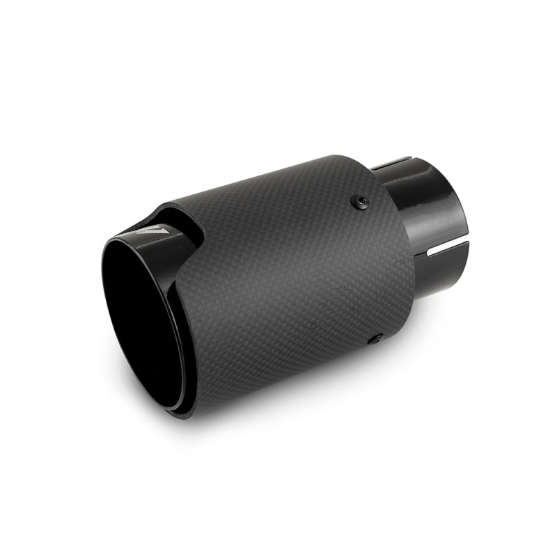 Mishimoto Carbon Fiber Muffler Tip 2.5in Inlet 3.5in Outlet M Black - MMEXH-TIP-CFM25BK