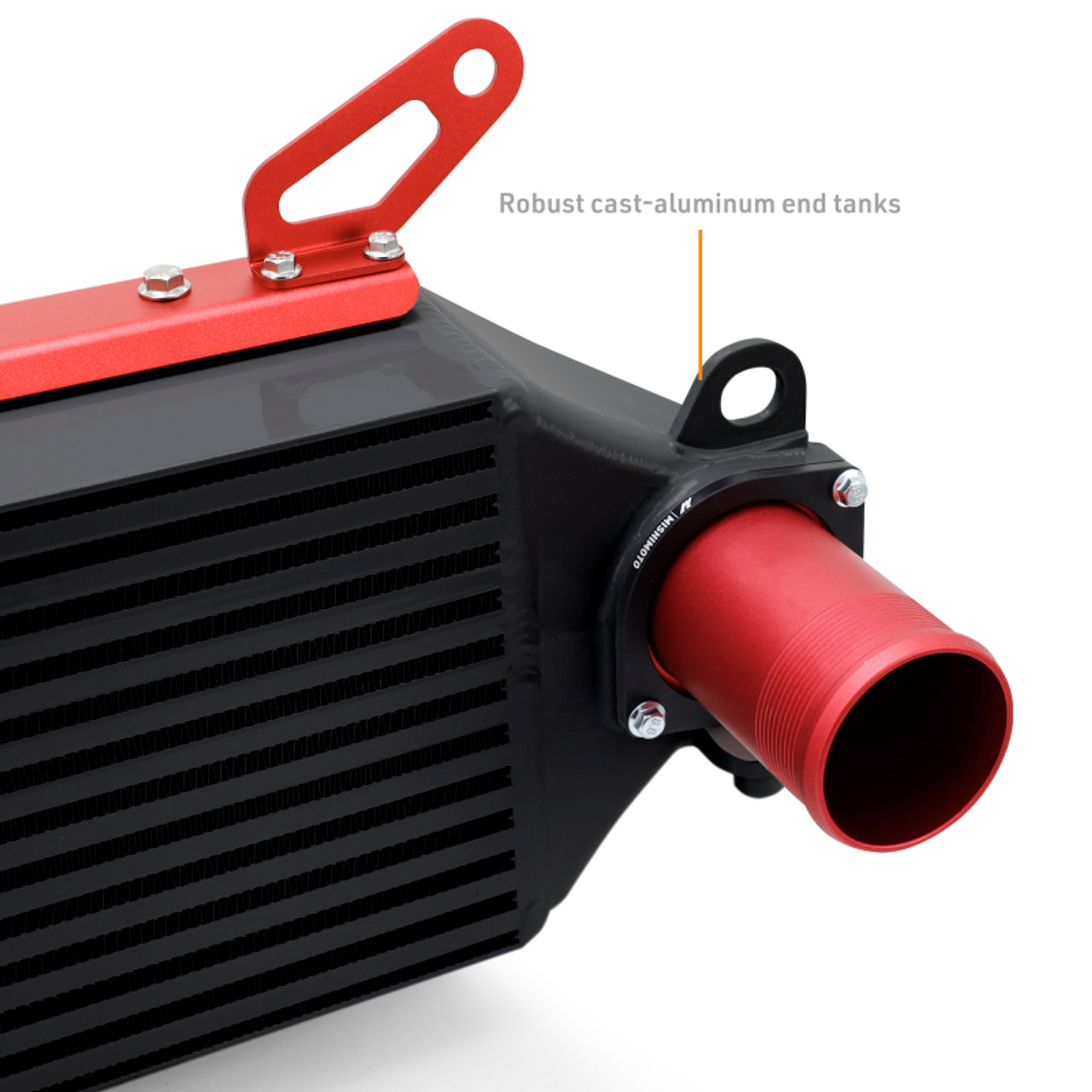 Mishimoto 2023+ Toyota GR Corolla Intercooler & Pipe Kit - Black Cooler - Red Pipes - MMINT-GRC-23KBKRD