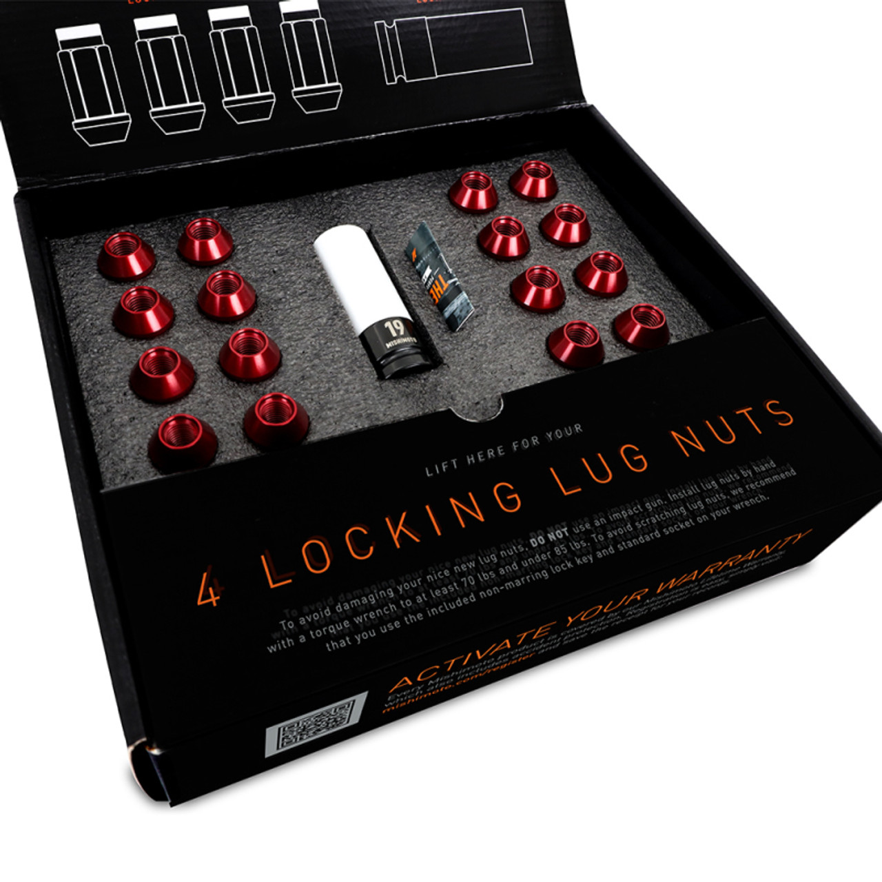 Mishimoto Aluminum Locking Lug Nuts M12x1.5 20pc Set Blue - MMLG-15-20LBL