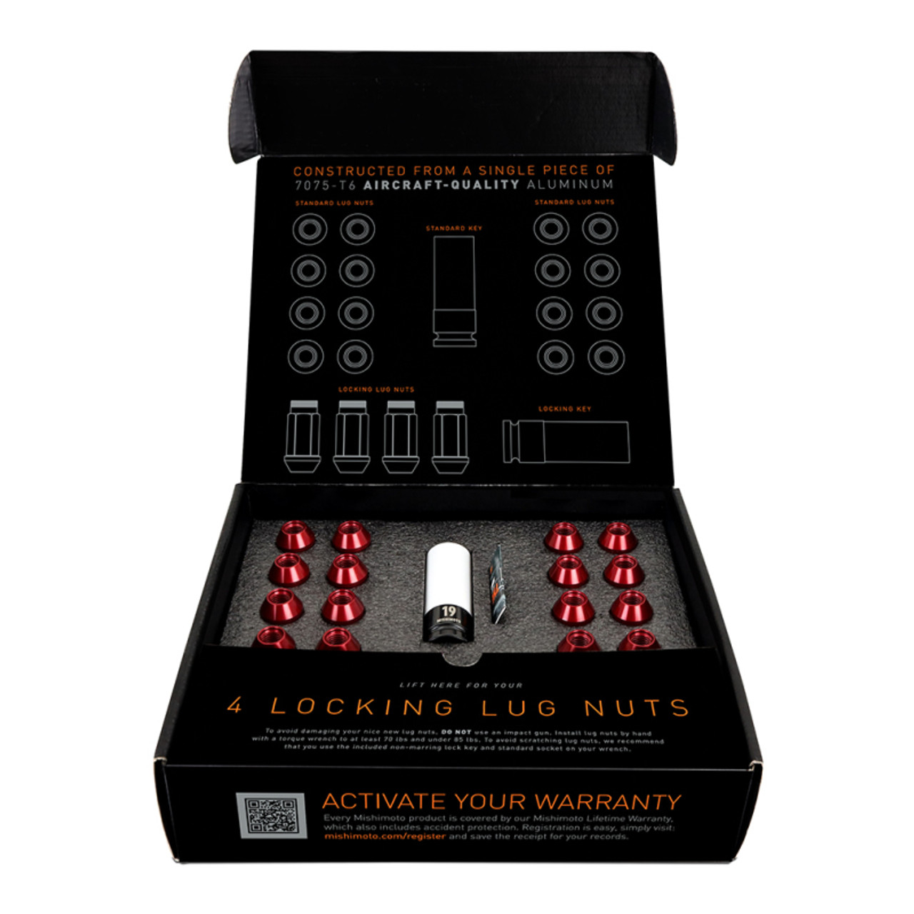 Mishimoto Aluminum Locking Lug Nuts M12x1.5 20pc Set Blue - MMLG-15-20LBL