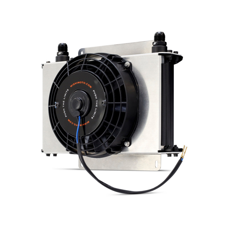 Mishimoto Universal Oil Cooler Kit 25-Row Cooler and 1x 8in Fan - MMOC-25-K