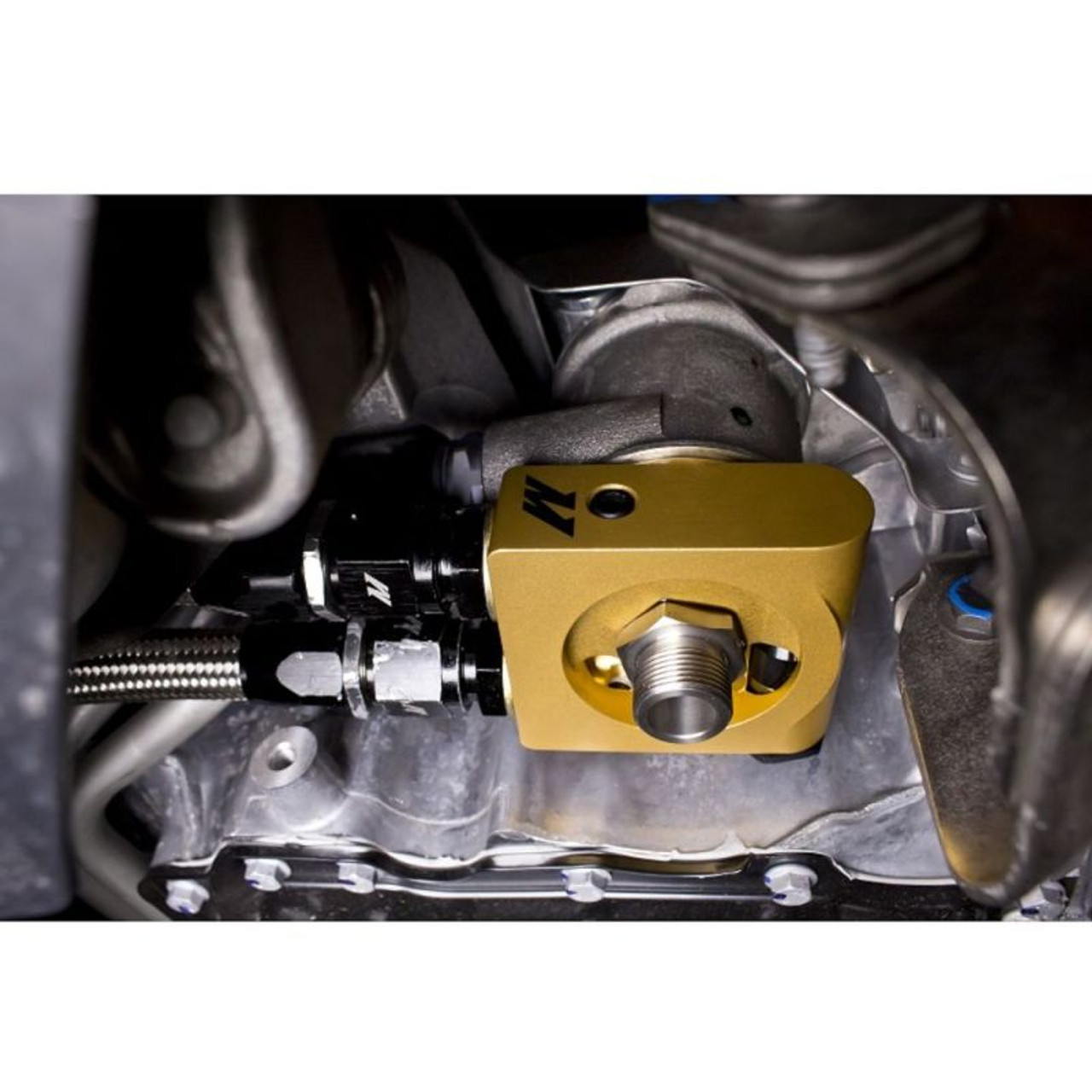 Mishimoto 2016+ Chevrolet Camaro 2.0t Thermostatic Oil Cooler Kit Black - MMOC-CAM4-16TBK