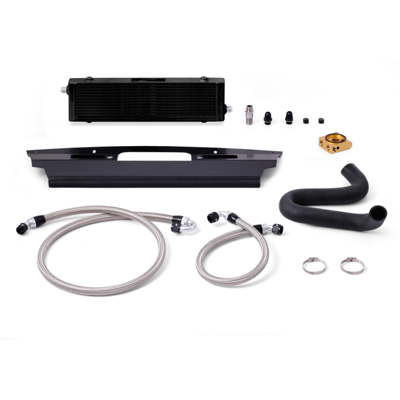 Mishimoto 2015+ Ford Mustang GT Thermostatic Oil Cooler Kit - Black - MMOC-MUS8-15TBK Mishimoto 2015+ Ford Mustang GT Thermostatic Oil Cooler Kit - Black - MMOC-MUS8-15TBK