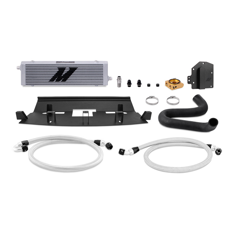 Mishimoto 18+ Ford Mustang GT RHD Oil Cooler Kit Silver Thermostatic - MMOC-MUS8-18TRHD Photo - Primary
