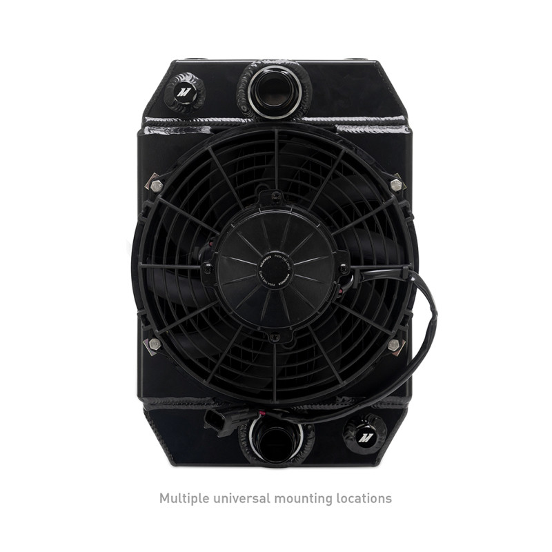 Mishimoto Universal Drag Race Performance Aluminum Radiator - Black - MMRAD-UNI-DRGBK