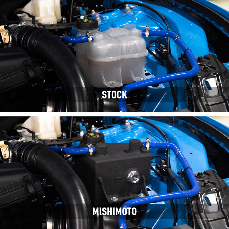 Mishimoto 2024+ Ford Mustang V8/2.3L EcoBoost Expansion Tank - Black - MMRT-MUS-24MWBK