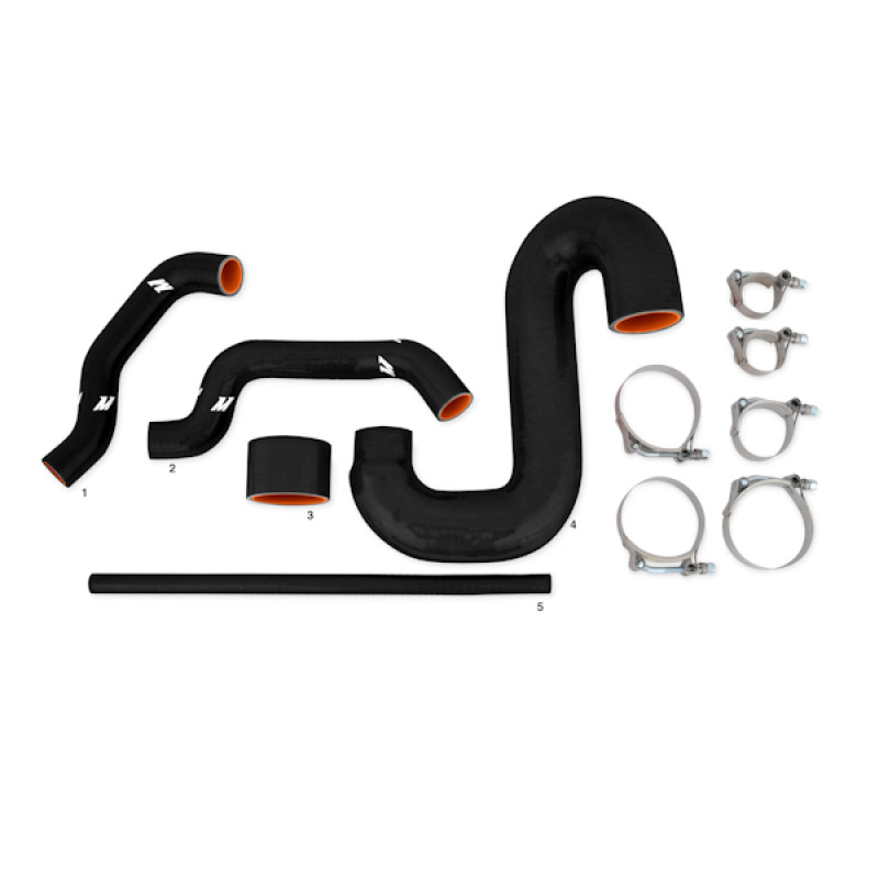 Mishimoto Subaru 02-07 WRX/04-07 STi Top-Mount Intercooler Kit - Silver/Black Hoses - Not For iRHD - MMTMIC-WRX-01SLBK