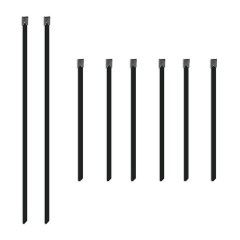 Mishimoto Set of Six 6in & Two 14in Stainless Steel Locking Ties - MMTW-TIES