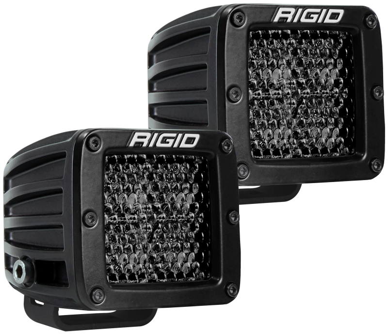 Rigid Industries D Series PRO Midnight Edition - Spot - Diffused - Pair - 202513BLK