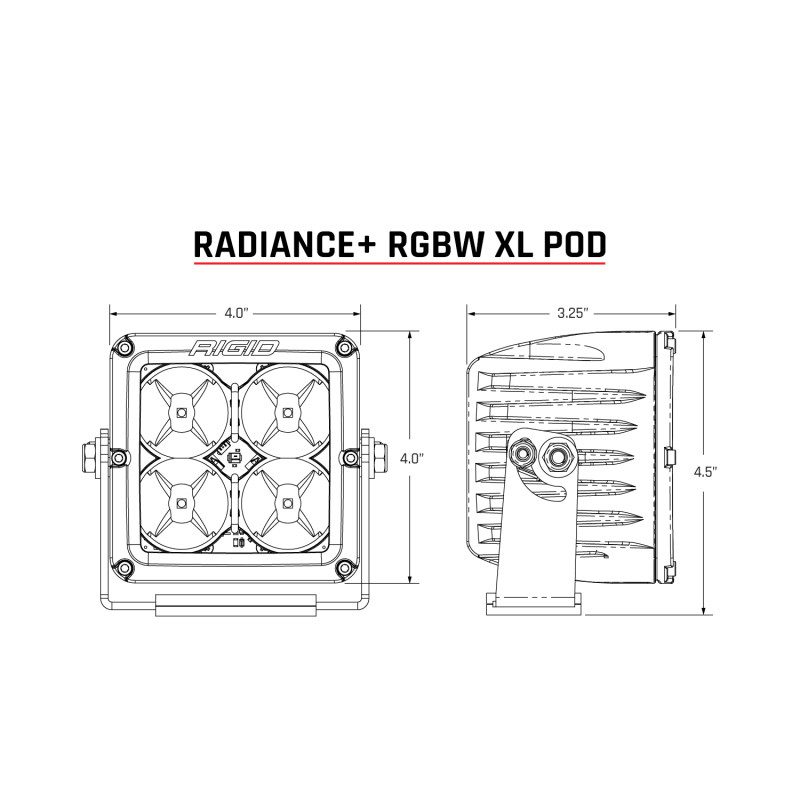 Rigid Industries Radiance+ Pod XL RGBW - Pair - 322053