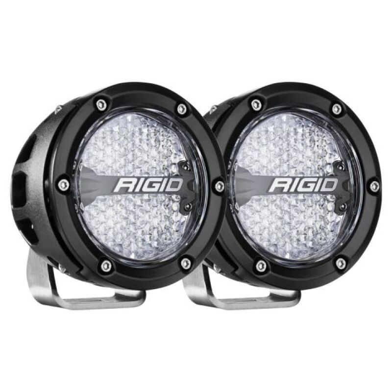 Rigid Industries 360-Series 4in LED Off-Road Diffused Beam - RGBW Backlight (Pair) - 36400