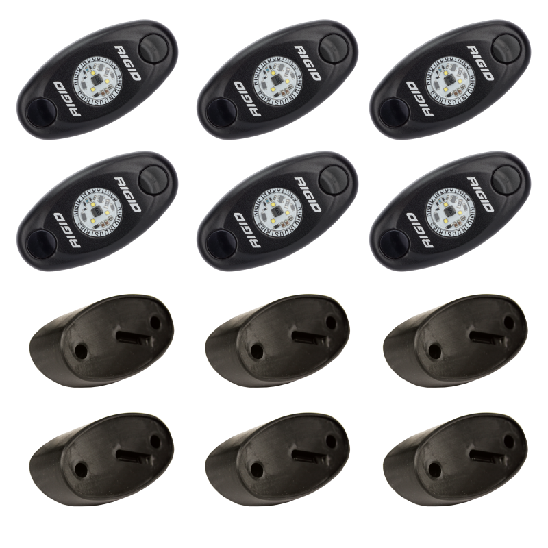 Rigid Industries Rock Light Kit- Cool White (6 lights) - 400253