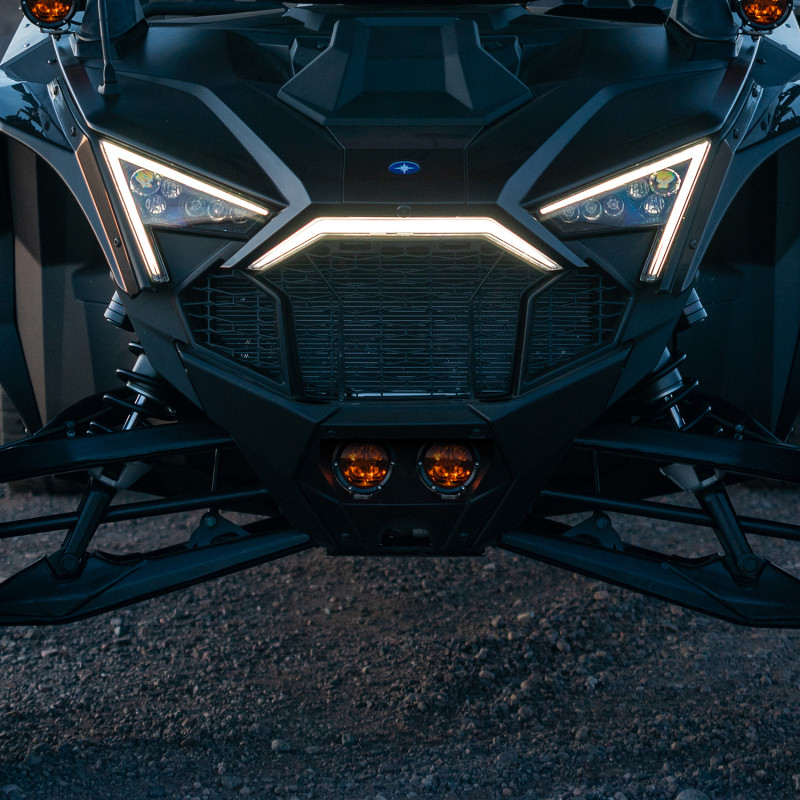 Rigid Industries 2017+ Polaris Pro R/Turbo R Revolve Amber PRO Grille Light Kit - 41651