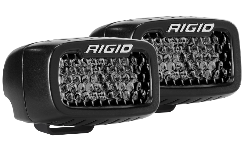 Rigid Industries SR-M Series PRO Midnight Edition - Spot - Diffused - Pair - 902513BLK
