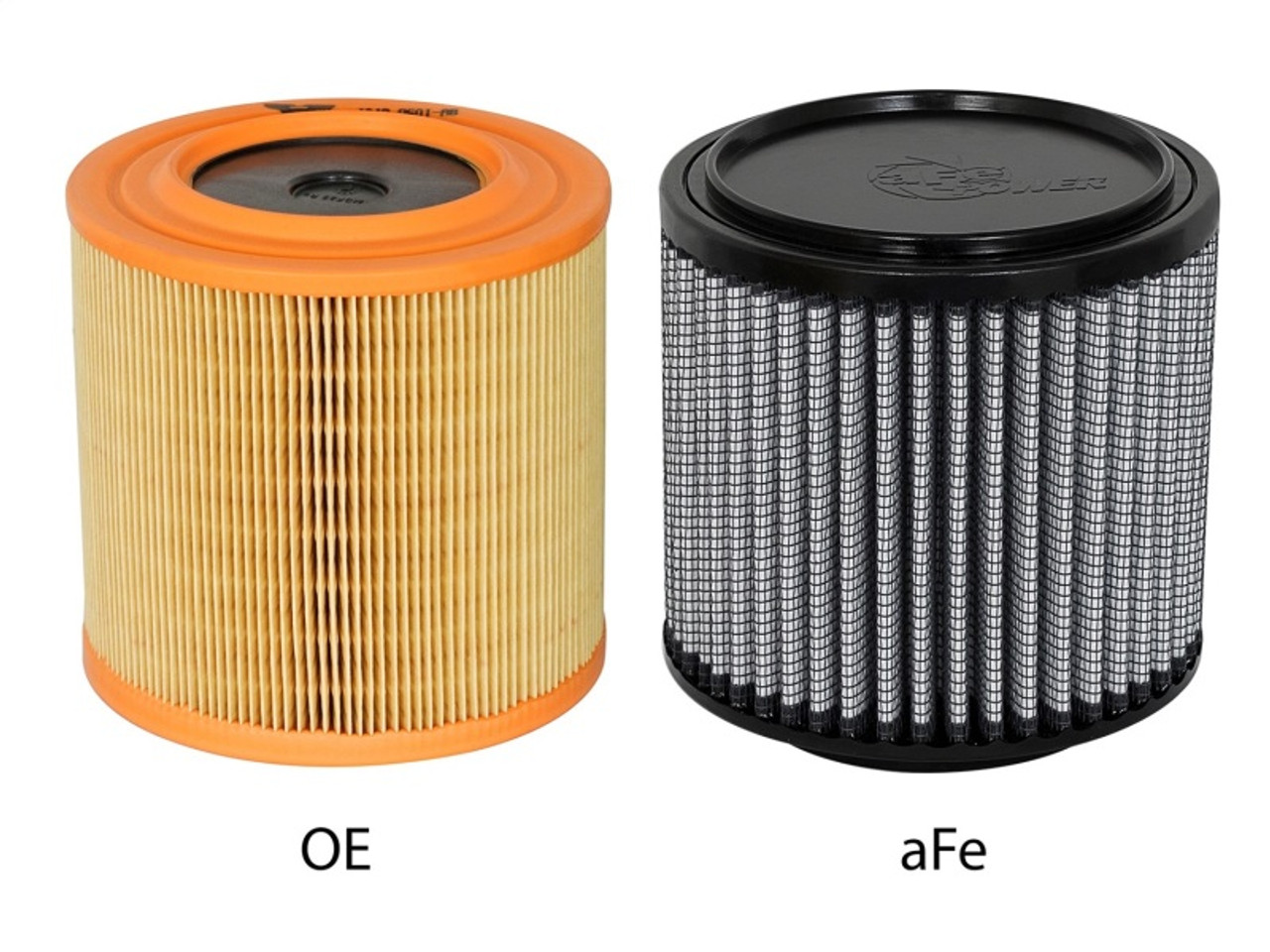 aFe MagnumFLOW OE Replacement Filter w/ Pro Dry S Media (Pair) 04-16 Aston Martin DB9 V12-6.0L - 11-10141-MA