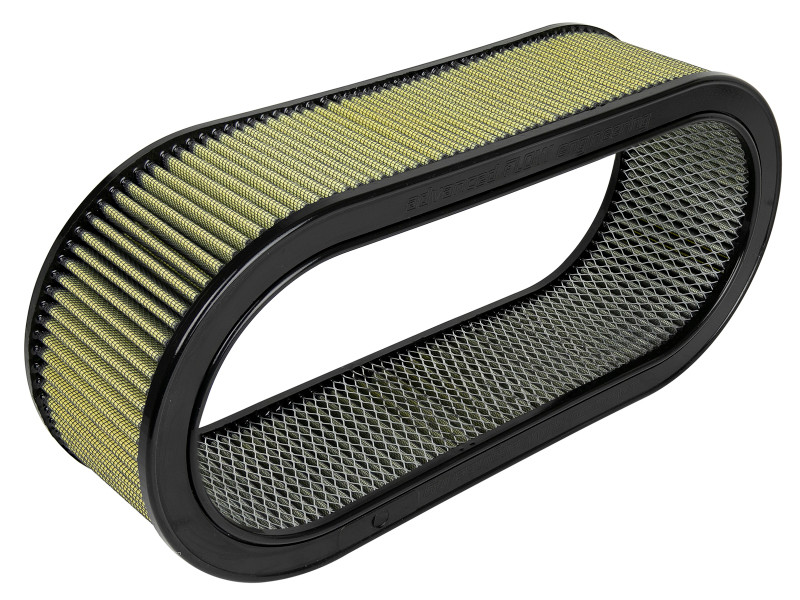 aFe MagnumFLOW Air Filters Round Racing PG7 A/F PG7 Oval Filter (18.13 x 7.25 x 6.0 w/EM) - 18-87001