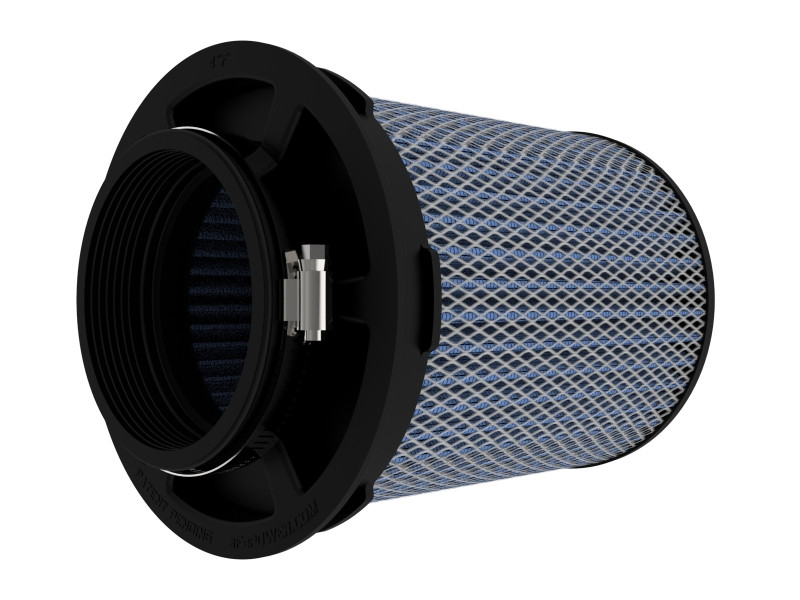 aFe Magnum Flow Pro 5R Air Filter 4in. Flange ID x 6-1/2in. Base x 6-1/2in. Top x 8 in. Height - 24-91153