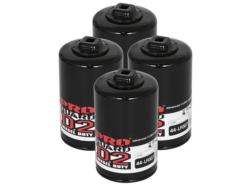 aFe Pro GUARD D2 Oil Filter 97-08 Ford Trucks V6 4.2L / V8 4.6L (4 Pack) - 44-LF007-MB