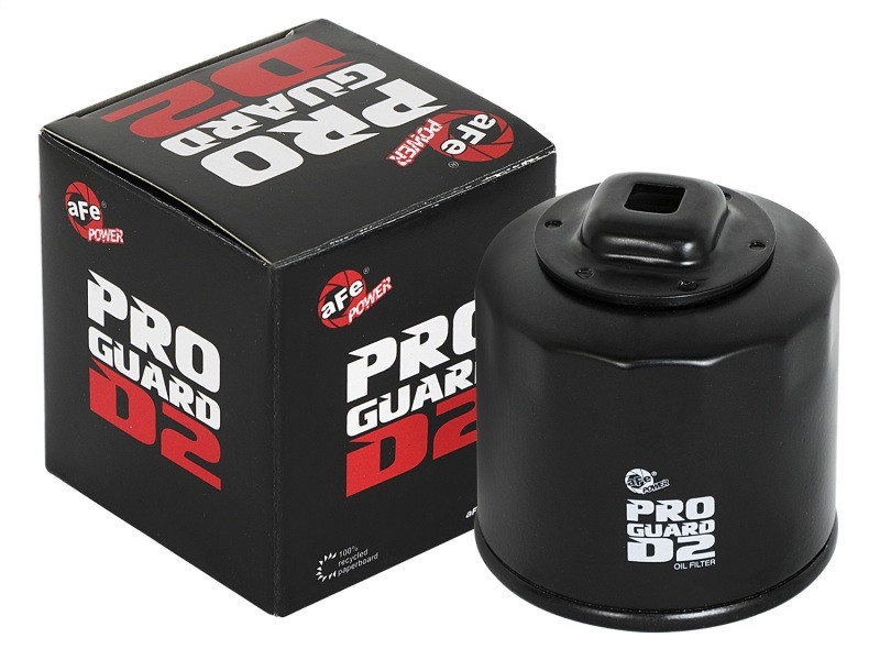 aFe Pro GUARD D2 Oil Filter 02-17 Nissan Cars L4/  04-17 Subaru Cars H4 (4 Pack) - 44-LF017-MB