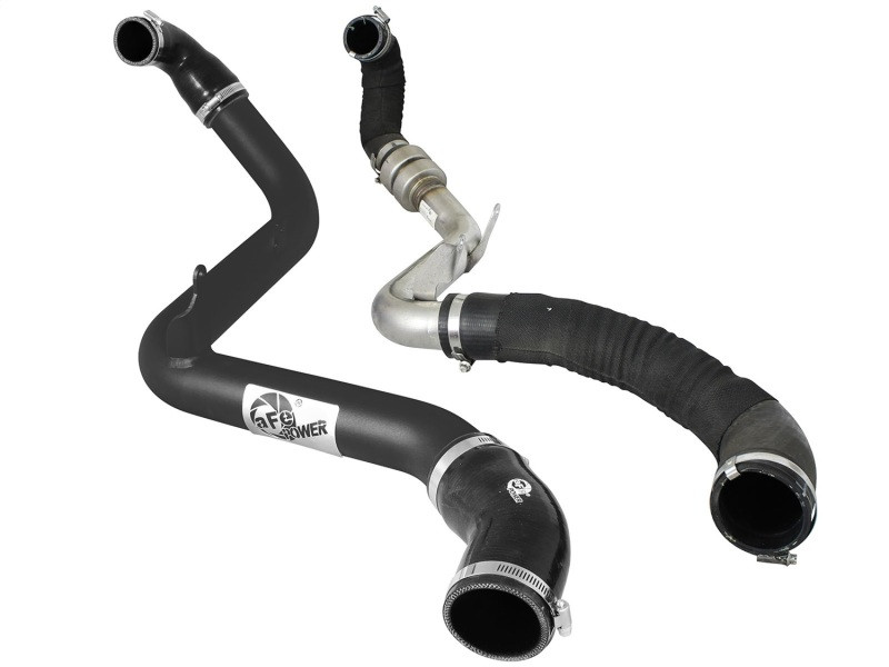 aFe Bladerunner 2.5in Intercooler Hot Side Tubes, 13-14 Ford Focus ST 2.0L (t) *Black* - 46-20188-B