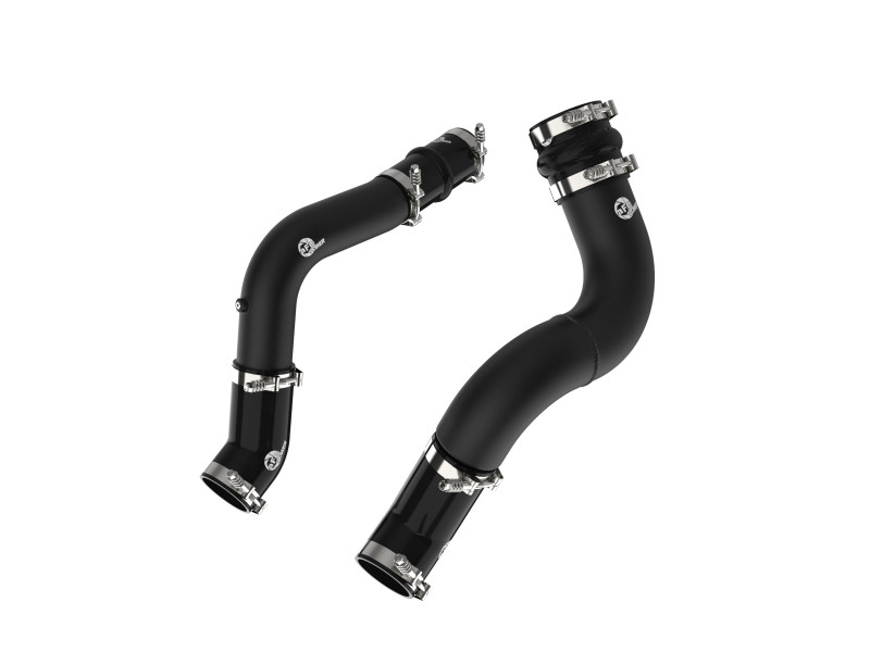 aFe BladeRunner Aluminum Hot and Cold Charge Pipe Kit Black RAM Diesel Trucks 19-23 L6-6.7L (td) - 46-20614-B