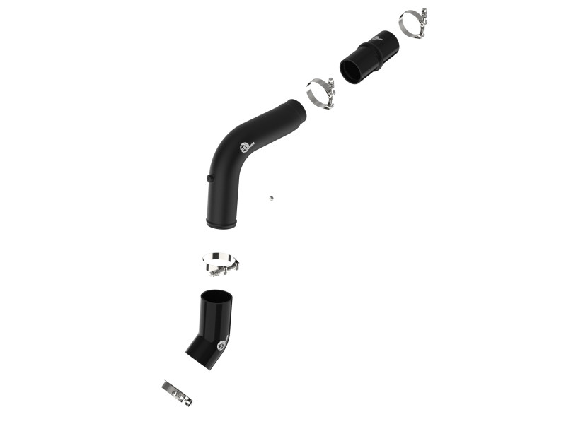 aFe 19-23 RAM Diesel L6-6.7L BladeRunner 3.5 IN Aluminum Hot Charge Pipe - Black - 46-20618-B